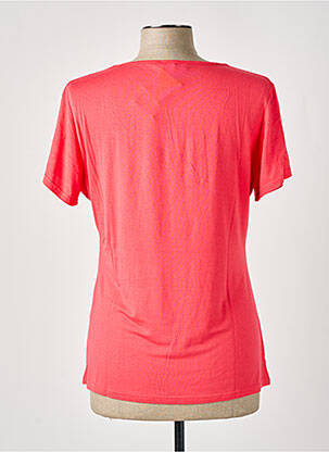 T-shirt sérigraphie avec strass manches courtes rose VANGO femme