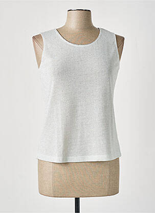 Débardeur stretch sans manche argent MERI & ESCA femme