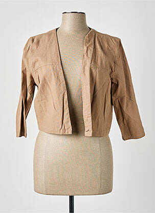 Boléro tissage crêpe marron FELINO femme