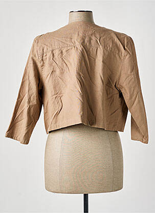 Boléro tissage crêpe marron FELINO femme