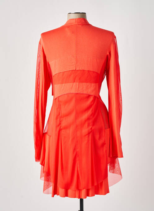 Gilet manches longues orange W LOVE pour femme