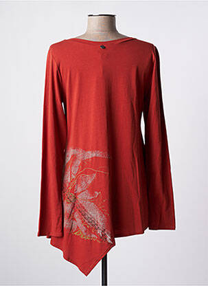 Top stretch manches longues marron DECA femme