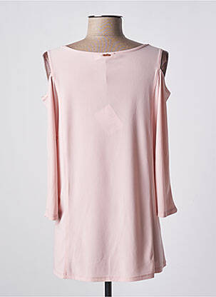 Top stretch manches longues rose DECA femme
