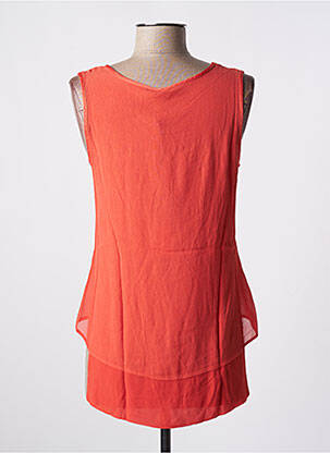 Top tissage crêpe sans manche rouge LOLITAS&L femme