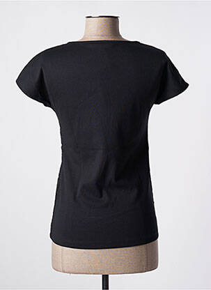 Top stretch manches courtes noir MARBLE femme