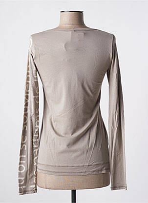 Top stretch manches longues gris DECA femme