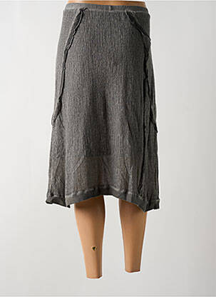 Jupe mi-longue coupe évasée gris FRED SABATIER femme