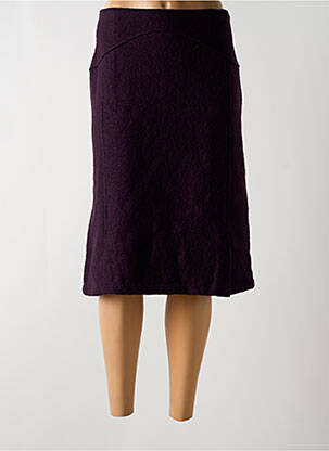 Jupe mi-longue taille à pinces violet WEINBERG femme