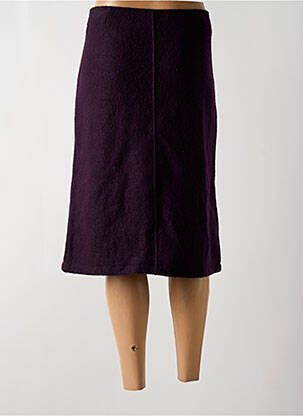 Jupe mi-longue taille à pinces violet WEINBERG femme