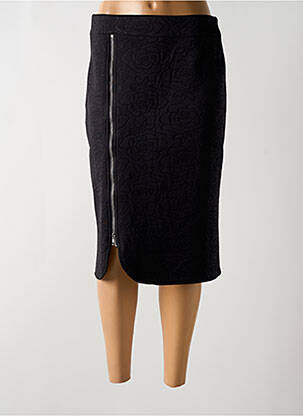 Jupe mi-longue taille à pinces noir MISSING JOHNNY femme