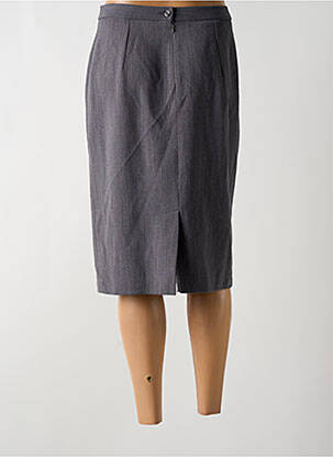 Jupe mi-longue taille à pinces gris QUATTRO femme