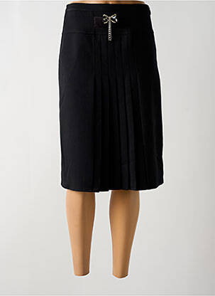 Jupe mi-longue taille à pinces noir NIKI PARIS femme