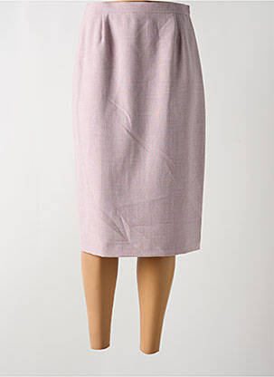 Jupe mi-longue taille à pinces rose WEINBERG femme