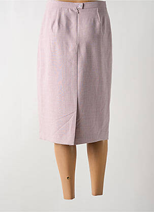 Jupe mi-longue taille à pinces rose WEINBERG femme