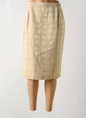 Jupe mi-longue taille à pinces beige M DAQUIN femme