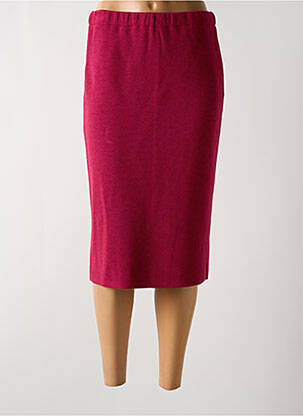 Jupe mi-longue coupe droite rose SIEGEL femme