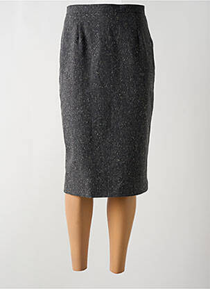 Jupe mi-longue taille à pinces gris WEINBERG femme