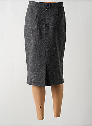 Jupe mi-longue taille à pinces gris WEINBERG femme