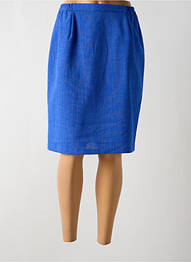Jupe mi-longue taille haute bleu JEAN DELFIN femme