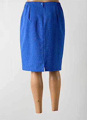 Jupe mi-longue taille haute bleu JEAN DELFIN femme