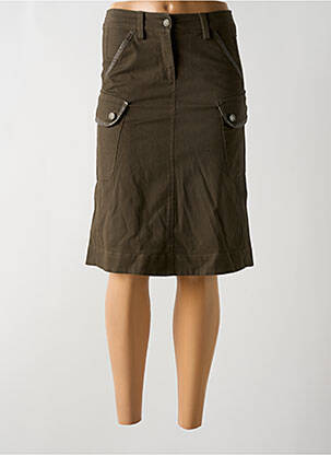 Jupe mi-longue taille normale vert ISABEL DE PEDRO femme