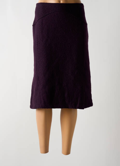 Jupe mi-longue taille à pinces violet WEINBERG femme