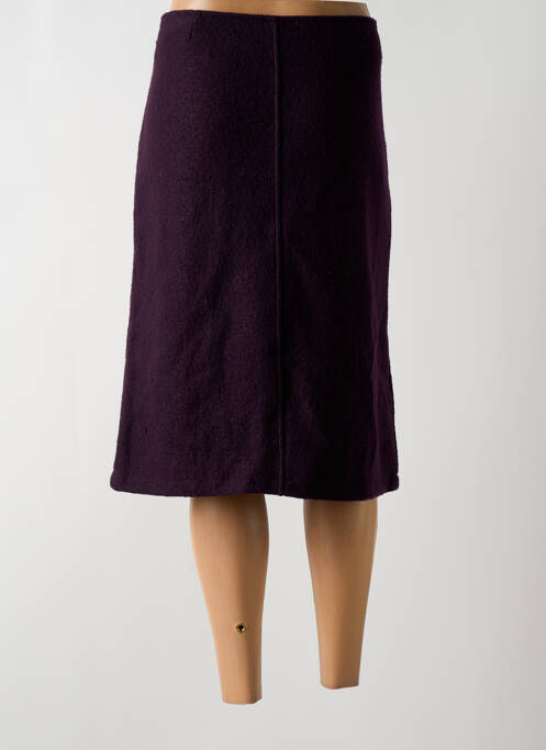 Jupe mi-longue taille à pinces violet WEINBERG femme