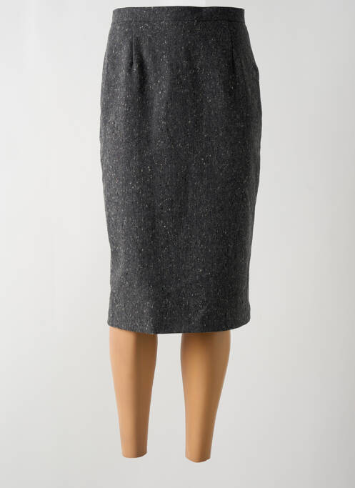 Jupe mi-longue taille à pinces gris WEINBERG femme