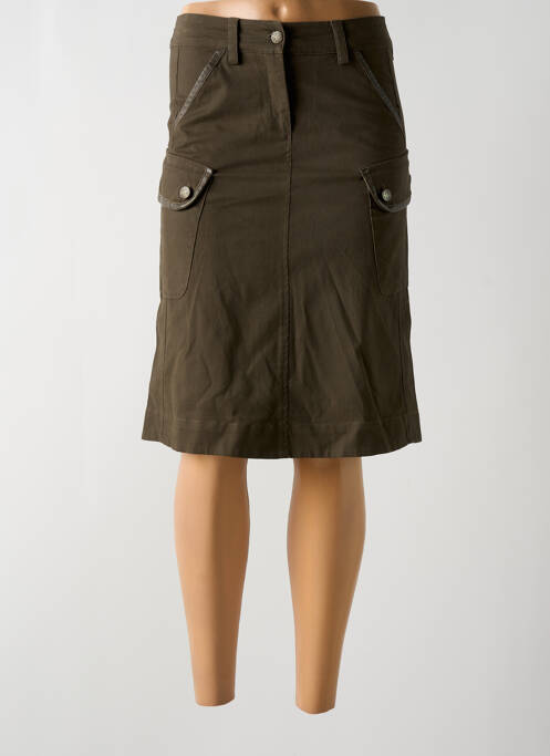 Jupe mi-longue taille normale vert ISABEL DE PEDRO femme