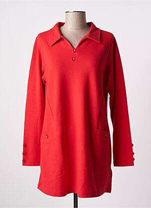 Robe courte manches longues manches longues rouge AGATHE & LOUISE femme