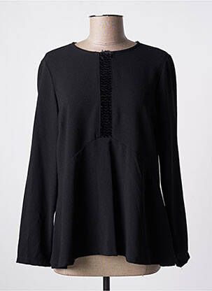 Top tissage crêpe manches longues noir PURPLE JAM femme