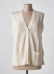 Gilet sans manche beige GRIFFON pour femme seconde vue