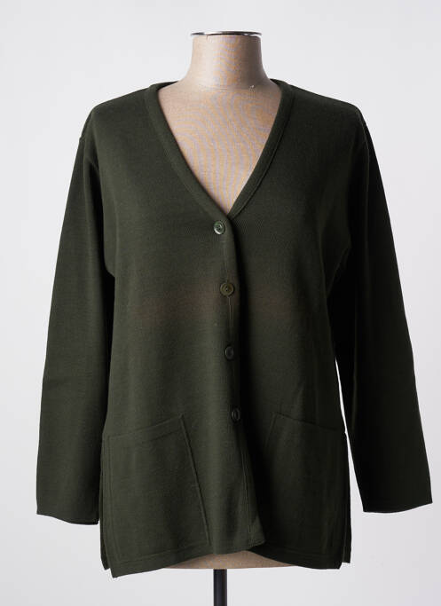 Gilet manches longues vert MONTAGUT pour femme