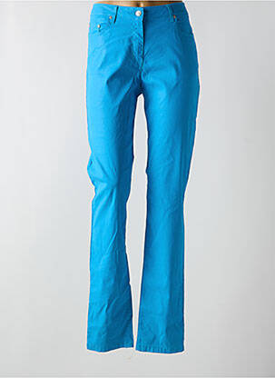 Pantalon slim tissage enduit taille normale bleu CARLA KOPS femme