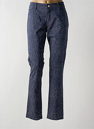 Pantalon droit stretch taille normale bleu COWEST femme