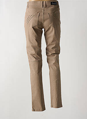 Pantalon slim tissage enduit taille normale beige COWEST femme