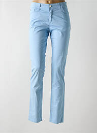 Pantalon slim tissage popeline taille normale bleu COWEST femme