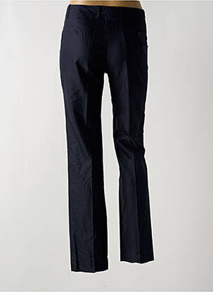 Pantalon droit tissage popeline taille normale bleu SOUN femme