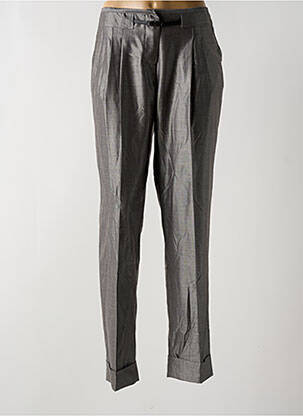 Pantalon droit taille à pinces taille normale gris INFINITIF femme