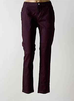 Pantalon slim stretch taille normale violet AKELA KEY femme