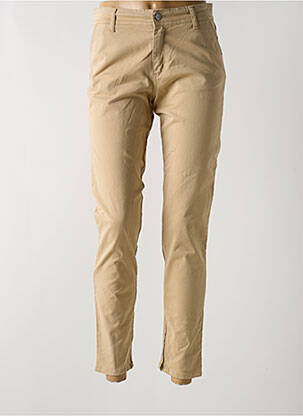 Pantalon 7/8 stretch taille normale beige COWEST femme