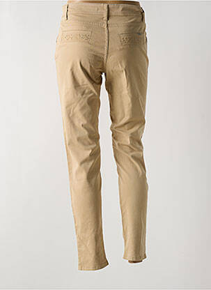 Pantalon 7/8 stretch taille normale beige COWEST femme