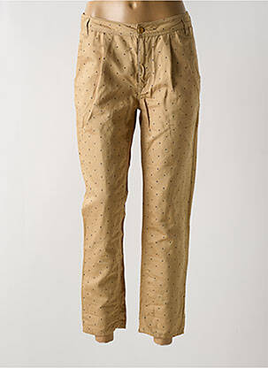 Pantalon 7/8 taille à pinces taille normale beige BELLEROSE femme