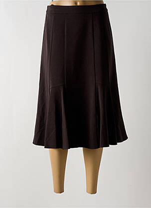 Jupe mi-longue coupe évasée marron CAVITA femme