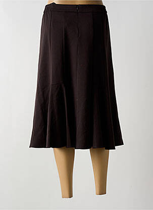 Jupe mi-longue coupe évasée marron CAVITA femme