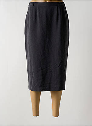 Jupe mi-longue stretch gris MARYVET femme
