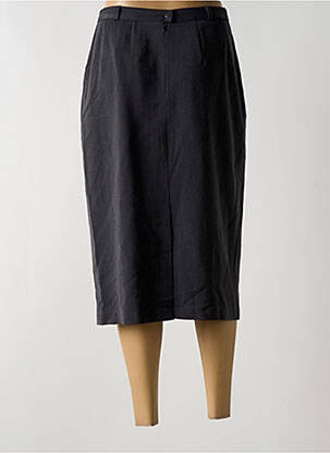 Jupe mi-longue stretch gris MARYVET femme