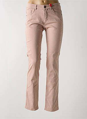 Pantalon droit stretch taille normale rose ASCARI femme