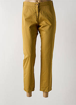 Pantalon 7/8 tissage popeline taille normale beige HARTFORD femme