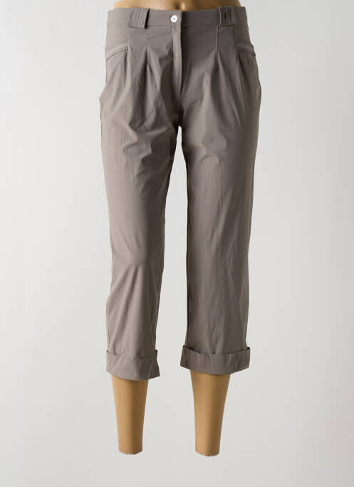 Pantacourt stretch taille normale gris CHRISTINE LAURE femme